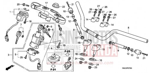 HANDLE PIPE/TOP BRIDGE CB1100AD de 2013